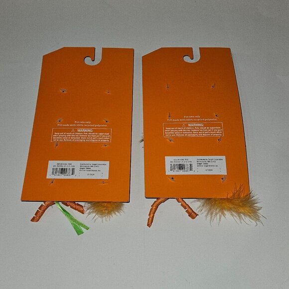 NEW 2 Pk Halloween Pet Pounce Catnip Cat Toys Lot Skeleton Gravestone Hyde & Eek - Picture 2 of 5